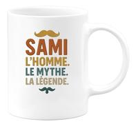 quotedazur - Mug Personnalisé Humour Sami, L'Homme, Le Mythe Et La Légende En Une Seule Tasse Idée Cadeau Originale Avec Pour Lui - Blanc/Céramique