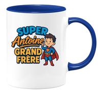 quotedazur - Mug Personnalisé Humour Super Antoine Grand Frère Tasse Cadeau Pour Exceptionnel Original Avec Unique - Bleu/Céramique