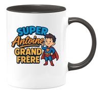 quotedazur - Mug Personnalisé Humour Super Antoine Grand Frère Tasse Cadeau Pour Noël Exceptionnel Original Avec Unique - Noir/Céramique