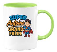 quotedazur - Mug Personnalisé Humour Super Antoine Grand Frère Tasse Cadeau Pour Noël Exceptionnel Original Avec Unique - Vert/Céramique