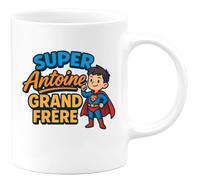 quotedazur - Mug Personnalisé Humour Super Antoine Grand Frère Tasse Cadeau Pour Noël Exceptionnel Original Avec Unique - Blanc/Céramique