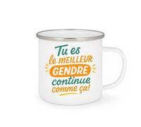 quotedazur - Mug Personnalisé Humour Tu Es Le Meilleur Gendre, Continue Comme Ça, Cadeau Tasse Unique Original Pour Noël - Blanc/Émaillé