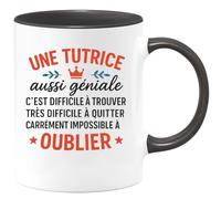 quotedazur - Mug Personnalisé Humour Une Tutrice Géniale, Difficile À Trouver, Quitter Ou Oublier Idée Cadeau Originale Tasse Parfaite Pour Noël Exceptionnelle - Noir/Céramique