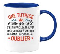quotedazur - Mug Personnalisé Humour Une Tutrice Géniale, Difficile À Trouver, Quitter Ou Oublier Idée Cadeau Originale Tasse Parfaite Pour Noël Exceptionnelle - Bleu/Céramique