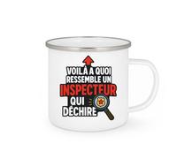 quotedazur - Mug Personnalisé Humour Voilà À Quoi Ressemble Un Inspecteur Qui Déchire, Tasse Sympa Cadeau Original Amusante Pour Noël Incroyable - Blanc/Émaillé