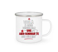 quotedazur - Mug Personnalisé Humour Voila À Quoi Ressemble Une Aide- Soignante Qui Déchire Exclusif Cadeau Femme Original Parfait Tasse Unique Pour Noël Exceptionnelle - Blanc/Émaillé
