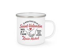 quotedazur - Mug Personnalisé Je T'Aime Chaque Jour, Pas Que Pour La Saint- Valentin Louise Micheal Cadeau Noël Avec Tasse Déclaration D'Amour Au - Blanc/Émaillé