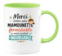 quotedazur - Mug Personnalisé Merci À Une Mamounette Formidable Et Inoubliable, Un Cadeau Précieux Tasse Pour Noël Femme Exceptionnelle - Vert/Céramique