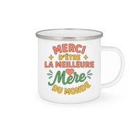 quotedazur - Mug Personnalisé Merci D’Être La Meilleure Maman Du Monde, Un Hommage Spécial Cadeau Tasse Pour Noël Parfaite Et Attentionnée - Blanc/Émaillé Future Anniversaire