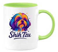 quotedazur - Mug Personnalisé Shih Tzu Tasse Exclusive Pour Amoureux Des Chiens Petits Et Affectueux Cadeau Noël Parfait Les Fans De - Vert/Céramique
