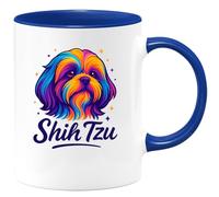 quotedazur - Mug Personnalisé Shih Tzu Tasse Exclusive Pour Amoureux Des Chiens Petits Et Affectueux Cadeau Noël Parfait Les Fans De - Bleu/Céramique