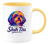 quotedazur - Mug Personnalisé Shih Tzu Tasse Exclusive Pour Amoureux Des Chiens Petits Et Affectueux Cadeau Noël Parfait Les Fans De - Jaune/Céramique