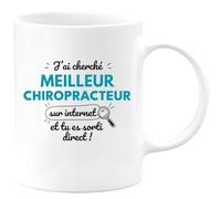quotedazur - Mug Personnalisé Tasse Cadeau Homme Original Humour J'Ai Cherché Meilleur Chiropracteur Sur Internet Tu Es Sortie Direct - Rose/Céramique