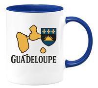 quotedazur - Mug Personnalisé Tasse Cadeau Original Humour Guadeloupe - Bleu/Céramique