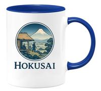 quotedazur - Mug Personnalisé Tasse Cadeau Original Humour Hokusai - Bleu/Céramique