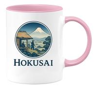 quotedazur - Mug Personnalisé Tasse Cadeau Original Humour Hokusai - Rose/Céramique