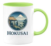 quotedazur - Mug Personnalisé Tasse Cadeau Original Humour Hokusai - Vert/Céramique