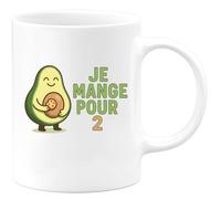 quotedazur - Mug Personnalisé Tasse Cadeau Original Humour Je Mange Pour Noël 2 - Blanc/Céramique
