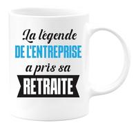 quotedazur - Mug Personnalisé Tasse Cadeau Original Humour La Légende De L'Entreprise A Pris Sa Retraite - Blanc/Céramique
