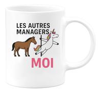 quotedazur - Mug Personnalisé Tasse Cadeau Original Humour Les Autres Managers Moi - Blanc/Céramique