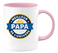quotedazur - Mug Personnalisé Tasse Cadeau Original Humour Meilleur Papa De L'Univers - Rose/Céramique