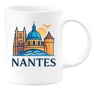 quotedazur - Mug Personnalisé Tasse Cadeau Original Humour Nantes - Blanc/Céramique