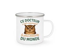 quotedazur - Mug Personnalisé Tasse Cadeau Original Humour Noël Ce Docteur C'Est Vraiment Le Plus Chouette Du Monde - Blanc/Emaillé