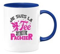 quotedazur - Mug Personnalisé Tasse Cadeau Original Humour Noël Je Suis La Fée La Fée Pachier - Bleu/Céramique