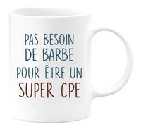 quotedazur - Mug Personnalisé Tasse Cadeau Original Humour Pas Besoin De Barbe Pour Noël Être Un Super Cpe - Blanc/Céramique