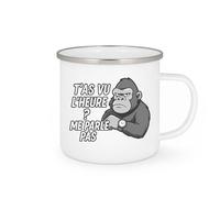 quotedazur - Mug Personnalisé Tasse Cadeau Original Humour T'As Vu L'Heure Me Parle Pas - Blanc/Emaillé