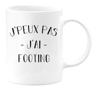 quotedazur - Mug Personnalisé Tasse Cadeau Original Je Peux Pas J'Ai Footing - Blanc/Céramique