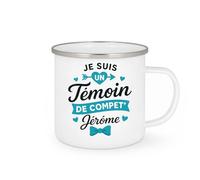 quotedazur - Mug Personnalisé Témoin De Compét' Jérôme Exclusif Pour Homme Cadeau Noël Tasse - Blanc/Émaillé