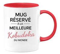 quotedazur - Mug réservé à la meilleure Kobudoka du monde - Tasse Cadeau Kobudoka Femme - Rouge/Céramique