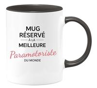 quotedazur - Mug réservé à la meilleure Paramotoriste du monde - Tasse Cadeau Paramotoriste Femme - Noir/Céramique