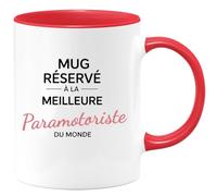 quotedazur - Mug réservé à la meilleure Paramotoriste du monde - Tasse Cadeau Paramotoriste Femme - Rouge/Céramique