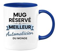 quotedazur - Mug réservé au meilleur Automaticien du monde - Tasse Cadeau Automaticien Homme - Bleu/Céramique