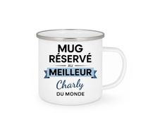 quotedazur - Mug réservé au meilleur Charly du monde - Tasse Cadeau Charly Homme - Blanc/Emaillé