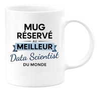 quotedazur - Mug réservé au meilleur Data Scientist du monde - Tasse Cadeau Data Scientist Homme - Blanc/Céramique
