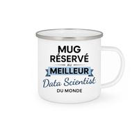 quotedazur - Mug réservé au meilleur Data Scientist du monde - Tasse Cadeau Data Scientist Homme - Blanc/Emaillé