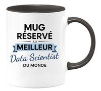 quotedazur - Mug réservé au meilleur Data Scientist du monde - Tasse Cadeau Data Scientist Homme - Noir/Céramique