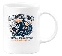 quotedazur - Mug Road warrior : Patron en déplacement permanent - Tasse Cadeau Patron Homme - Blanc/Céramique