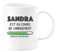 quotedazur - Mug Sandra Est En Cours De Chargement Veuillez Patienter - Blanc/Céramique