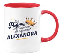 quotedazur - Mug Si La Perfection Avait Un Prénom Elle S’Appellerait Alexandra - Rouge/Céramique