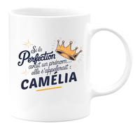 quotedazur - Mug Si La Perfection Avait Un Prénom Elle S’Appellerait Camélia - Blanc/Céramique