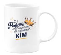 quotedazur - Mug Si La Perfection Avait Un Prénom Elle S’Appellerait Kim Rouge/Céramique