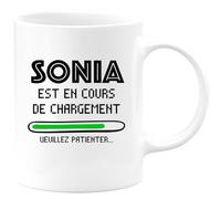 quotedazur - Mug Sonia Est En Cours De Chargement Veuillez Patienter - Blanc/Céramique