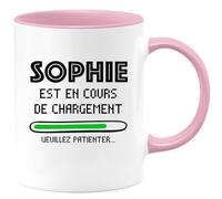 quotedazur - Mug Sophie Est En Cours De Chargement Veuillez Patienter - Rose/Céramique