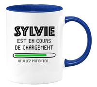 quotedazur - Mug Sylvie Est En Cours De Chargement Veuillez Patienter - Bleu/Céramique