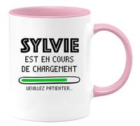 quotedazur - Mug Sylvie Est En Cours De Chargement Veuillez Patienter - Rose/Céramique