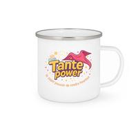 quotedazur - Mug Tante power : le super pouvoir de rendre les enfants heureux - Tasse Cadeau Tante Femme - Blanc/Emaillé